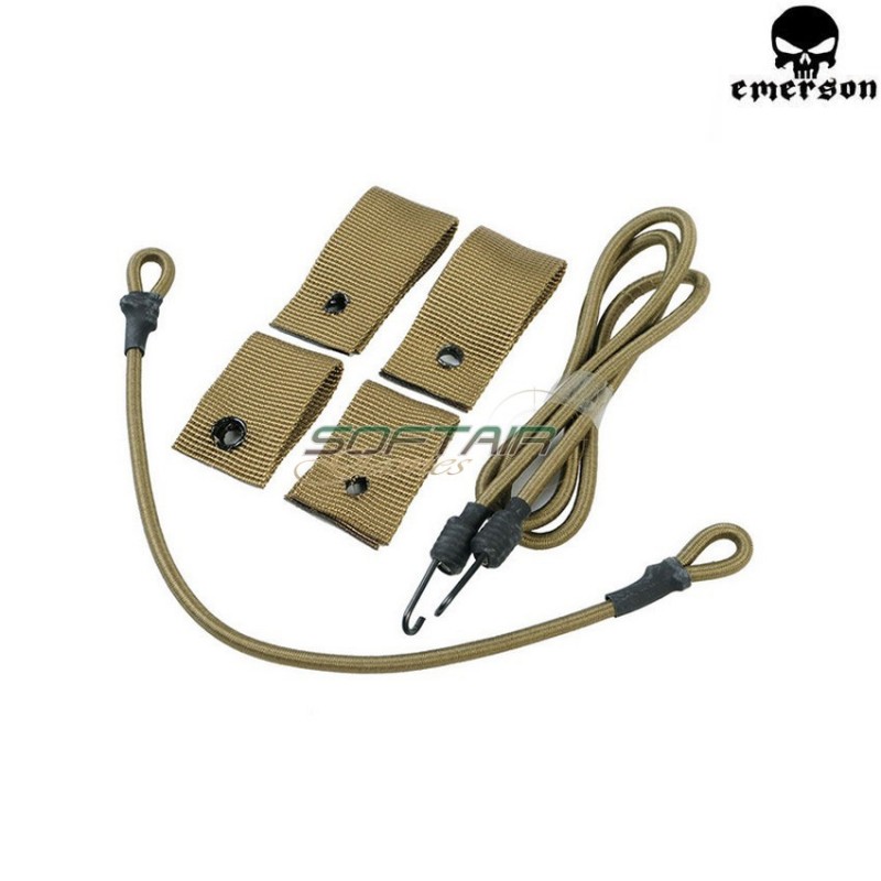 Set Cavi Elastici Dark Earth Multifunzione Per Elmetto Emerson (em8824a)