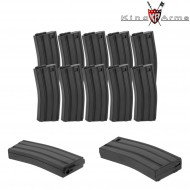 Set 10 Caricatori Monofilari 120bb Black M4/m16 King Arms (ka-mag-16-x)