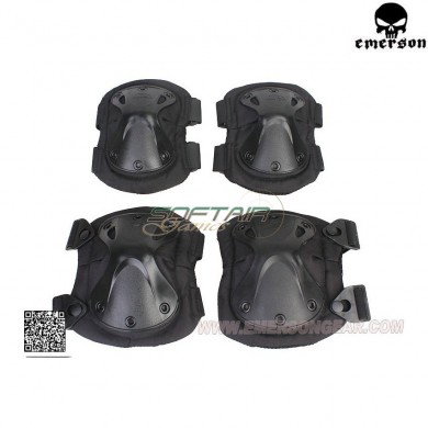 Set Ginocchiere & Gomitiere Black Hatch Type Tactical Takpad Emerson (em7051)