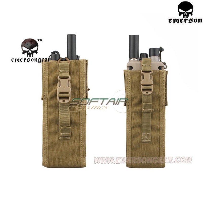 Tactical Open Radio Pouch Khaki For Prc148/152 Type Emerson (em8350e)