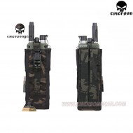 Tactical Open Radio Pouch Multicam® Black Genuine Usa For Prc148/152 Type Emerson (em8350mcbk)
