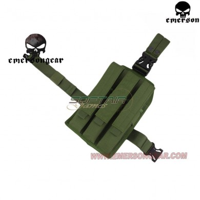 Pannello Gamba Olive Drab Triplo Per Mp7 Emerson (em6055c)