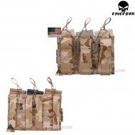 Tasca Tripla 5.56 & Pistol Open Top Multicam® Arid Genuine Usa Emerson (em6363mcad)