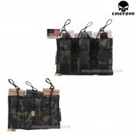 Triple 5.56 & Pistol Open Top Magazine Pouch Multicam® Black Genuine Usa Emerson (em6363mcbk)
