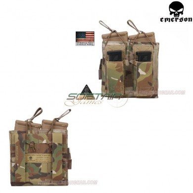 Double 5.56 & Pistol Open Top Magazine Pouch Multicam® Genuine Usa Emerson (em6362)