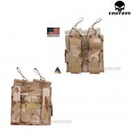 Double 5.56 & Pistol Open Top Magazine Pouch Multicam® Arid Genuine Usa Emerson (em6362mcad)