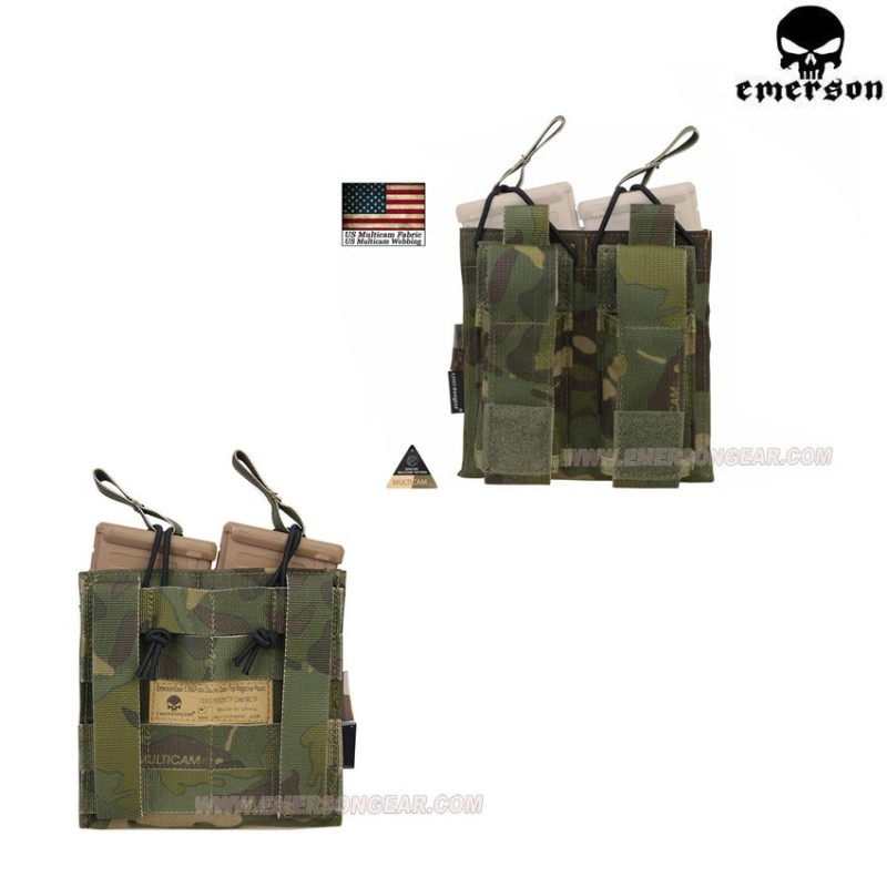 Tasca Doppia 5.56 & Pistol Open Top Multicam® Tropic Genuine Usa Emerson (em6362mctp)