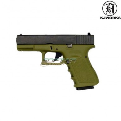 Pistola A Gas G23 Frame Od & Carrello Abs Black Kjworks (kjw-206045)