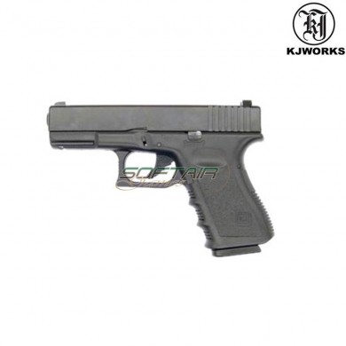 Pistola A Gas G23 Frame Black & Carrello Abs Black Kjworks (kjw-206042)