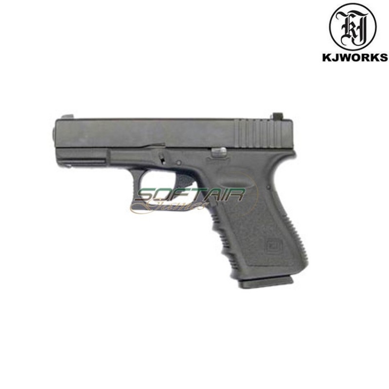 Pistola A Gas G23 Frame Black & Carrello Abs Black Kjworks (kjw-206042)