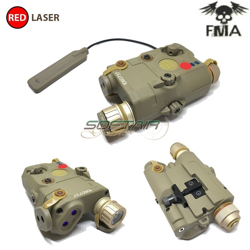 Ultra Upgrade Peq La5-c Red Laser & White Led Light With Ir Lenses Dark Earth Fma (fma-tb1074-de)