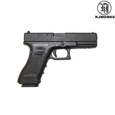 Pistola A Co2 G17 Frame Black & Carrello Metallo Black Kjworks (kjw-451006)