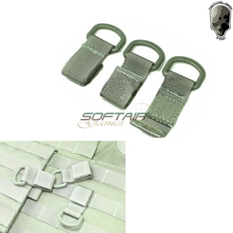 Set 3pz Shackle Molle Ranger Green Tmc (tmc-0685-rg)