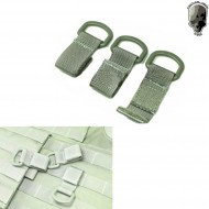 Set 3pz Shackle Molle Ranger Green Tmc (tmc-0685-rg)