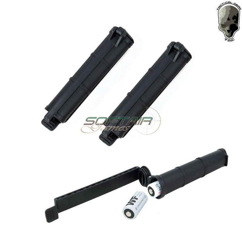 Set 2 Pezzi Black Porta Batterie Cr123 Tmc (tmc-2693-bk)