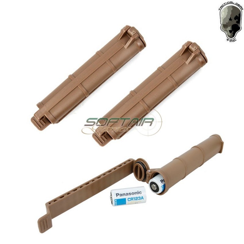 Set 2 Pezzi Dark Earth Porta Batterie Cr123 Tmc (tmc-2693-de)