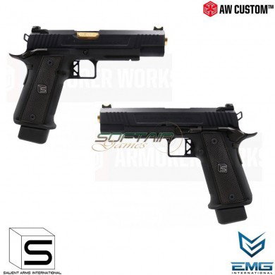 Gas Pistol Hi-capa 5.1 Black & Gold Barrel Gbb Emg Salient Arms Armorer Works (aw-sai-110625)