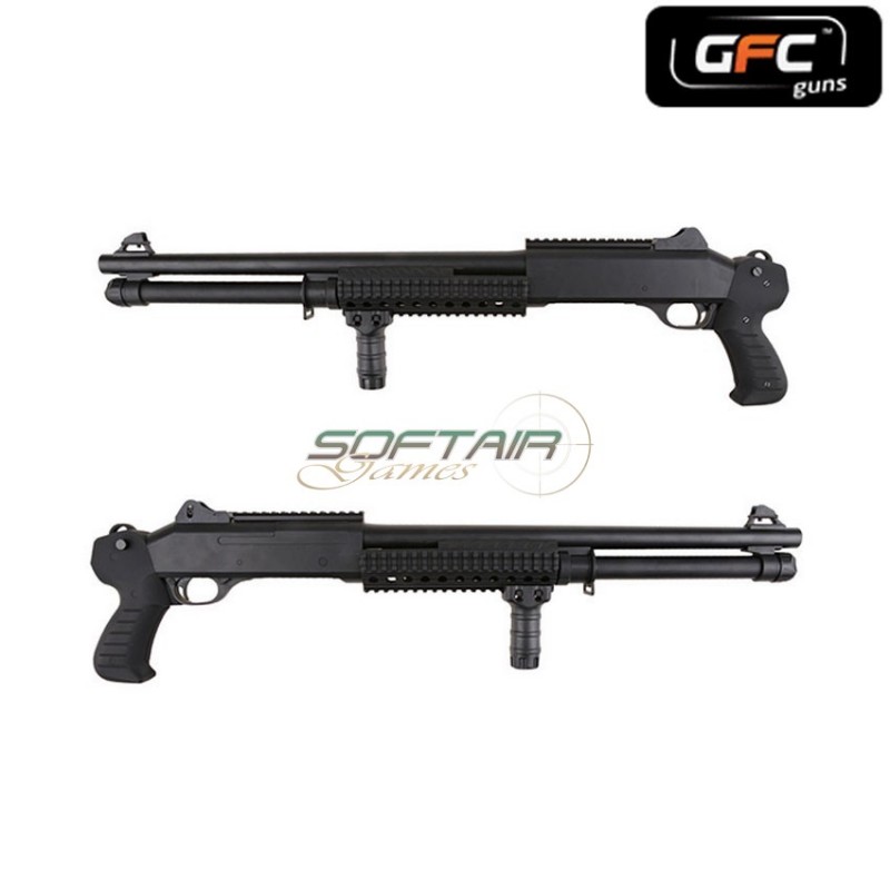 Shotgun Rifle 3 Barrels Tactical Type 1 Black Gfc Guns (gfg-009184)