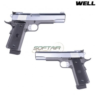 Pistola A Co2 G191a Black Frame & Silver Slide Well (g191a-co2)