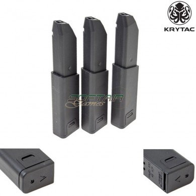 Set 3 Mid-caps Magazines Black 95bb Per Kriss Vector Krytac® (kry-23659)