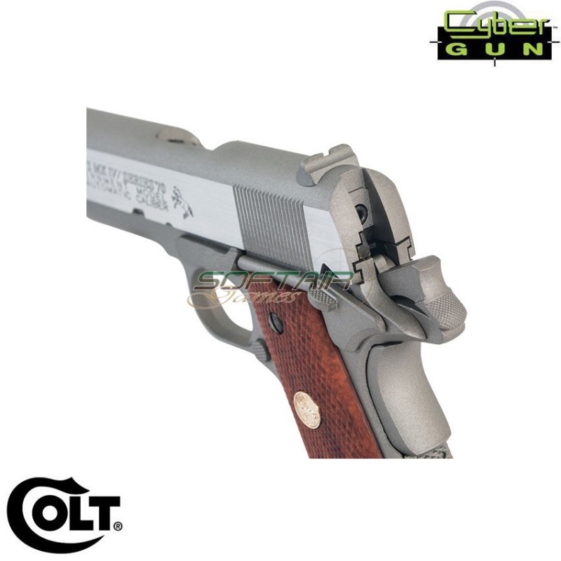 Co2 Colt Colt M1911 Mkiv Serie's 70 Silver Government Pistol Cybergun (180529)