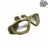 Maschera Sonic Per Elmetto Con Dark Earth Frame & Clear Lense Frog Industries (fi-610418-decl)