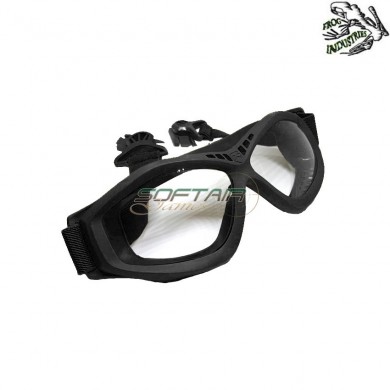 Maschera Sonic Per Elmetto Con Black Frame & Clear Lense Frog Industries (fi-610416-bkcl)