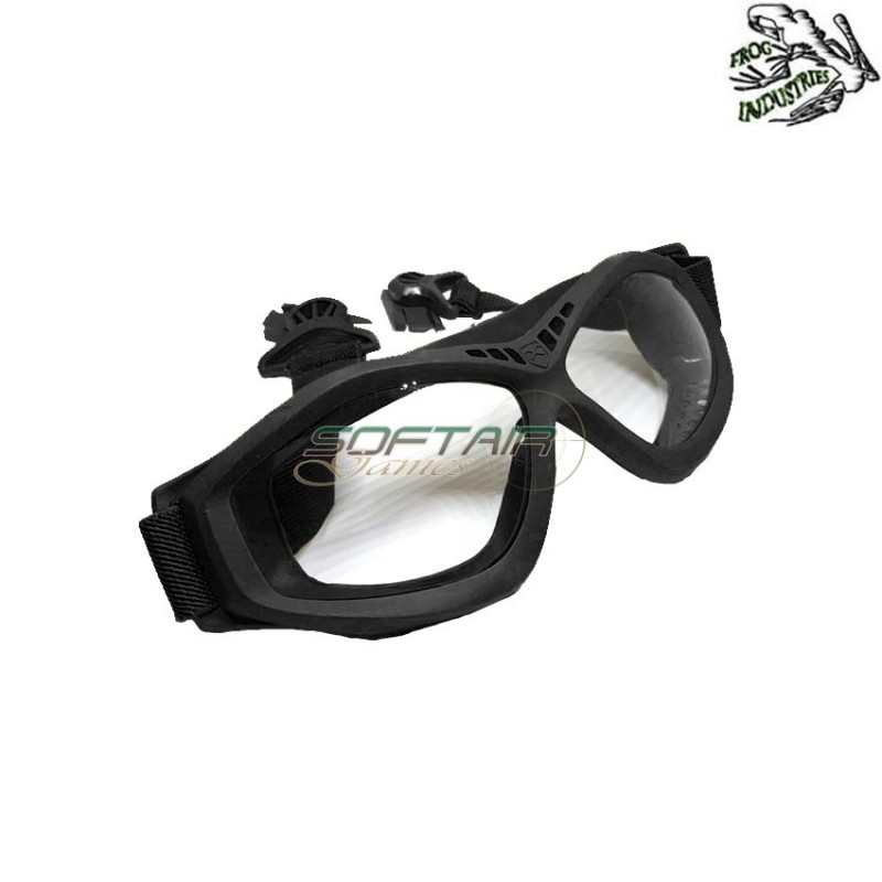 Maschera Sonic Per Elmetto Con Black Frame & Clear Lense Frog Industries (fi-610416-bkcl)