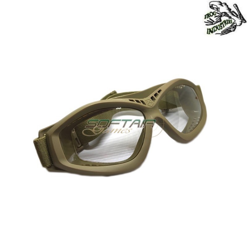 Maschera Sonic Con Dark Earth Frame & Clear Lense Frog Industries (fi-610412-decl)