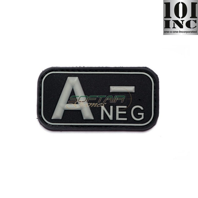 Patch 3d Pvc Gruppo Sanguigno A- Black 101 Inc (inc-444100-3507-bk)