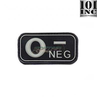 Patch 3d Pvc Blood Type 0- Black Inc 101 (inc-444100-3509-bk)