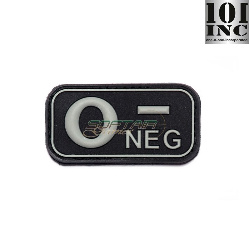 Patch 3d Pvc Blood Type 0- Black Inc 101 (inc-444100-3509-bk)