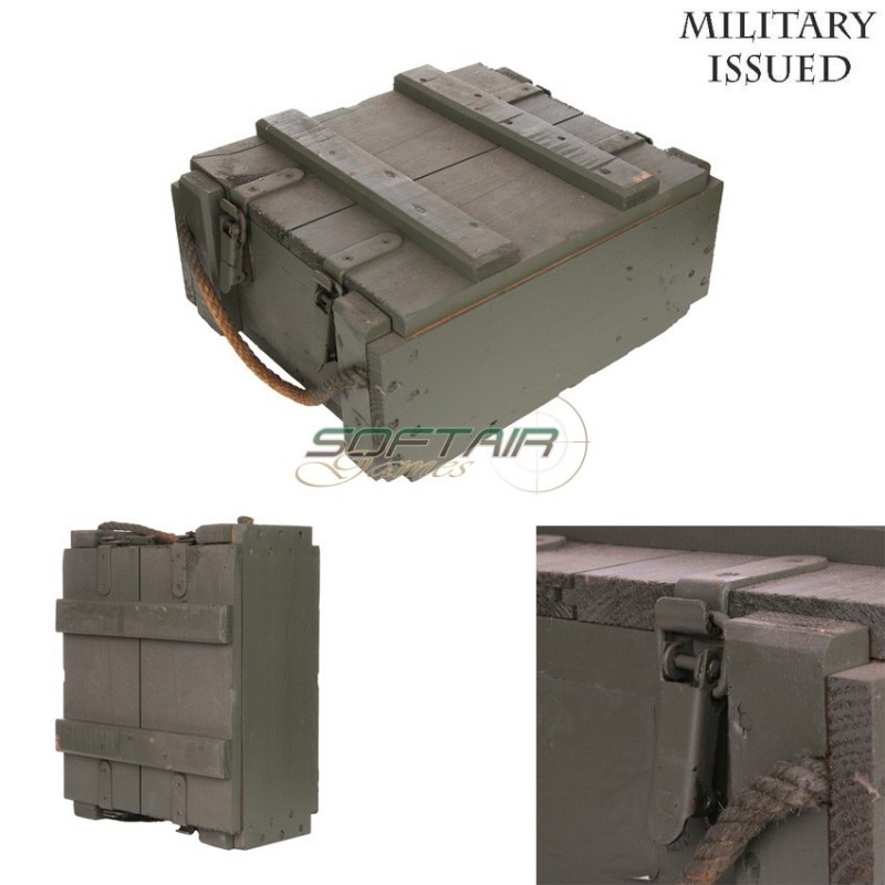 Cassa Esercito In Legno Verde 44x35x20cm Military Issued (mi-ce-gr)