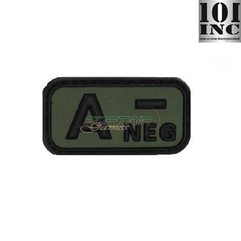 Patch 3d Pvc Blood Type A- Green Inc 101 (inc-13036)