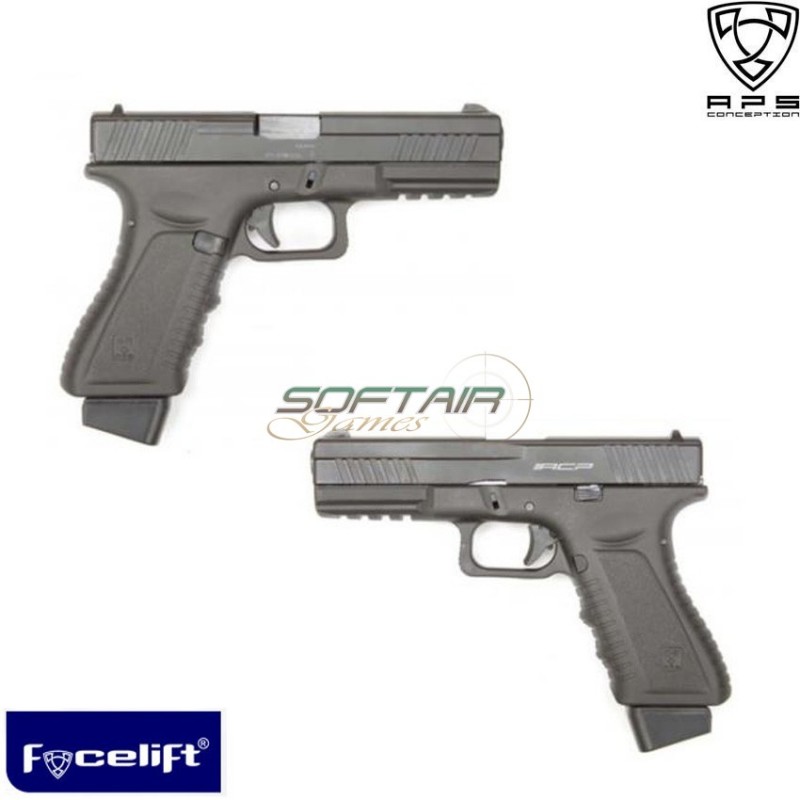 Pistola A Co2 Facelift Action Combat Black Aps (aps-facelift-bk)