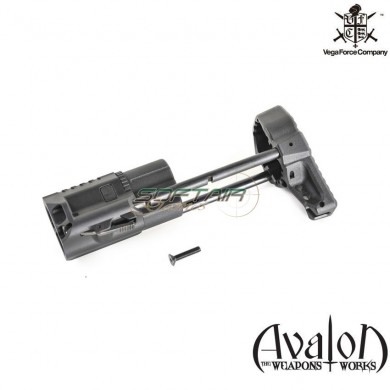 Qrs Telescopic Aeg Stock Black Vfc (vf9-stkqrsebk01)