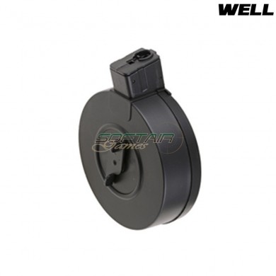 Hi-cap Round Magazine 200bb For Vz-61 Scorpion Well (430)