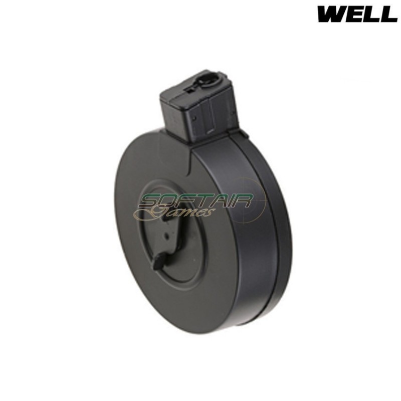 Hi-cap Round Magazine 200bb For Vz-61 Scorpion Well (430)