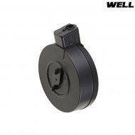 Caricatore Tondo Maggiorato 200bb Per Vz-61 Scorpion Well (430)