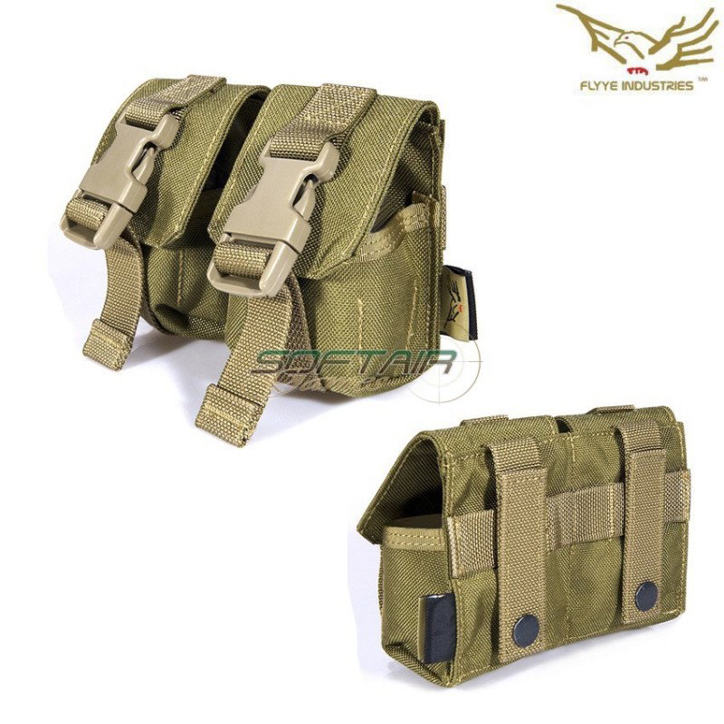 Double Frag Grenade Pouch Khaki Flyye Industries (fy-ph-g005-kh)