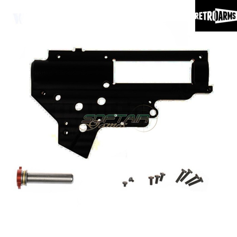 New Pacche Gearbox Black Cnc Qsc V2 8mm Retroarms (ra-6892)