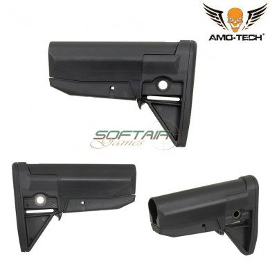 Calcio Ar-15/m4 Lightweight In Polimero Black Amo-tech® (amt-31-bk)