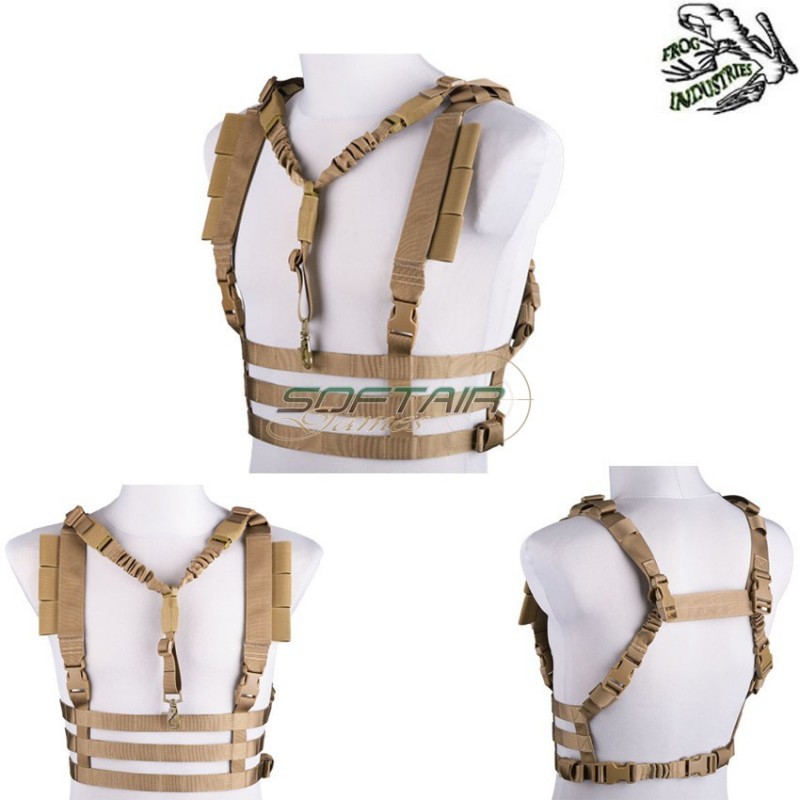 Dynamic Chest Rig Tactical Vest Coyote Frog Industries® (fi-013408-tan)