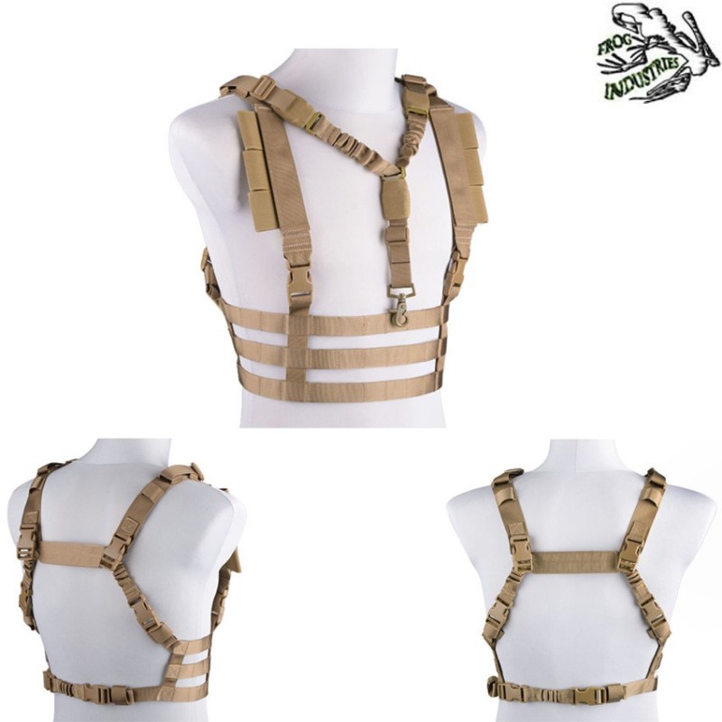 Dynamic Chest Rig Tactical Vest Coyote Frog Industries® (fi-013408-tan)