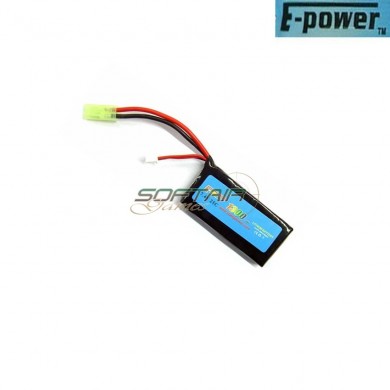 Batteria Lipo Connettore Mini Tamiya 7.4.v X 1300mah 25c Peq Type E-power (ep-7.4x1300)