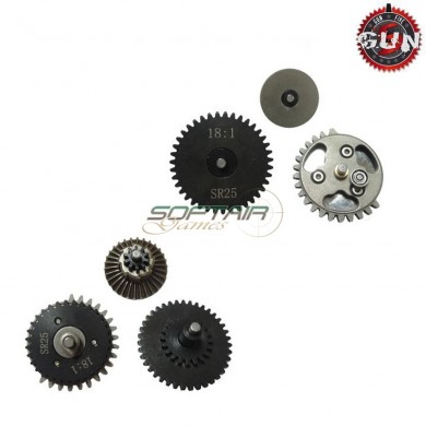 Steel Cnc Gears Set 18:1 Torque Speed For Sr25 Aeg Gun Five (gf-cl36)