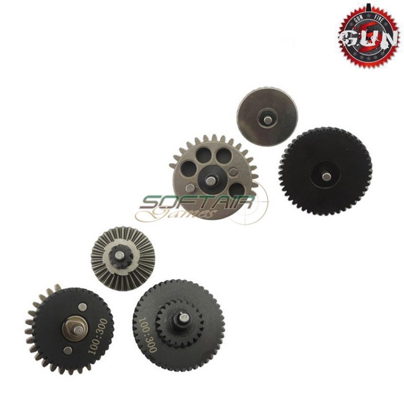 Steel Cnc Gears Set 100:300 Super High Torque Pro For Aeg Gun Five (gf-cl06)