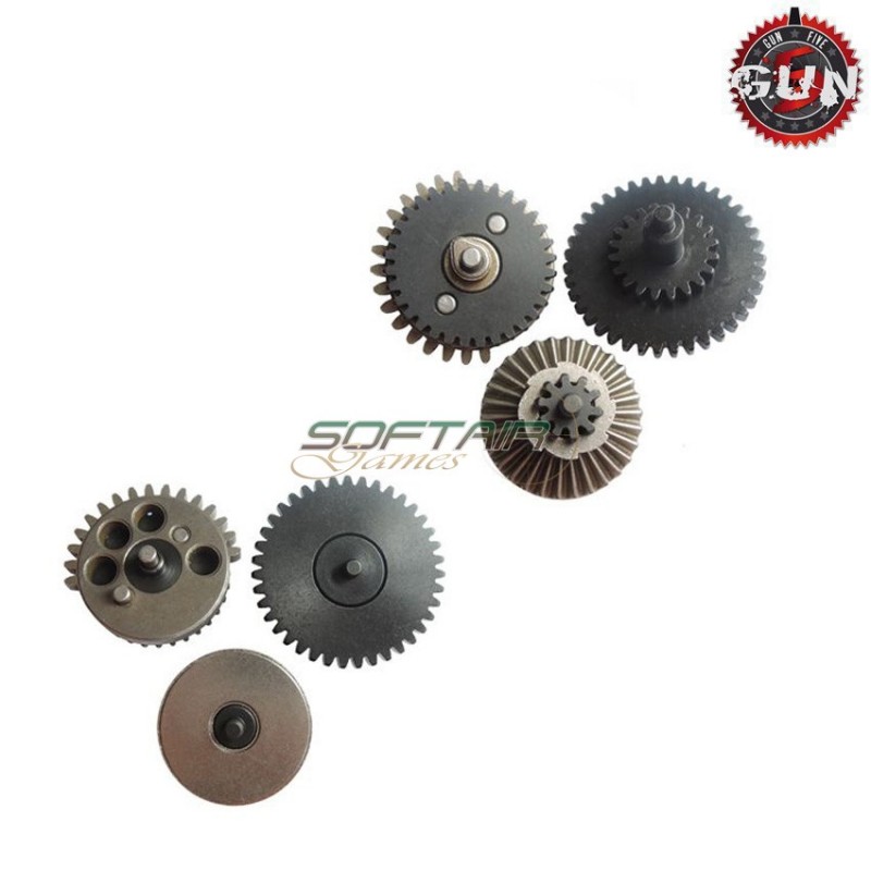 Steel Cnc Integrated Gears Set 18:1 Speed For Aeg Gun Five (gf-cl16)
