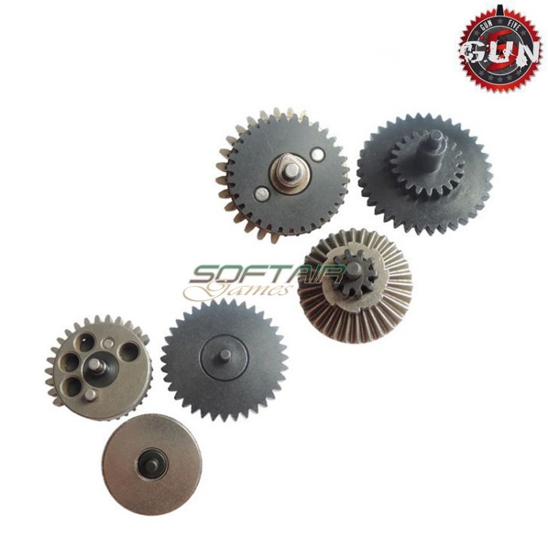 Steel Cnc Integrated Gears Set 16:1 High Speed For Aeg Gun Five (gf-cl15)