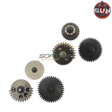 Set Ingranaggi Integrated In Acciaio Cnc 14:1 Super Speed Per Aeg Gun Five (gf-cl14)